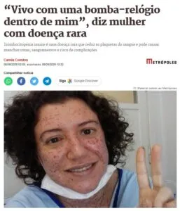 Vivo com uma bomba rel&oacute;gio dentro de mim&rdquo;, diz mulher com doen&ccedil;a rara